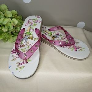 Disney Tinkerbell Pink Bling Flip Flops